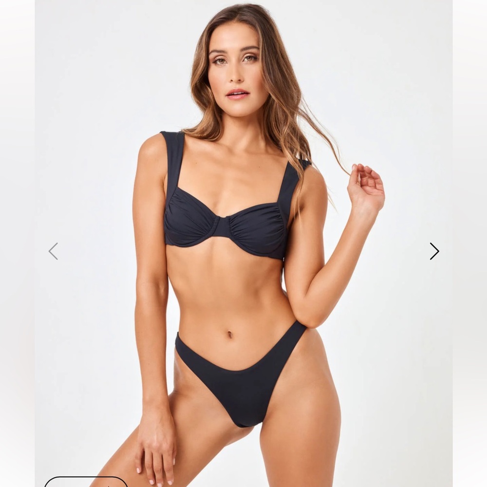 NWT - L Space Stella Bikini Top in Black